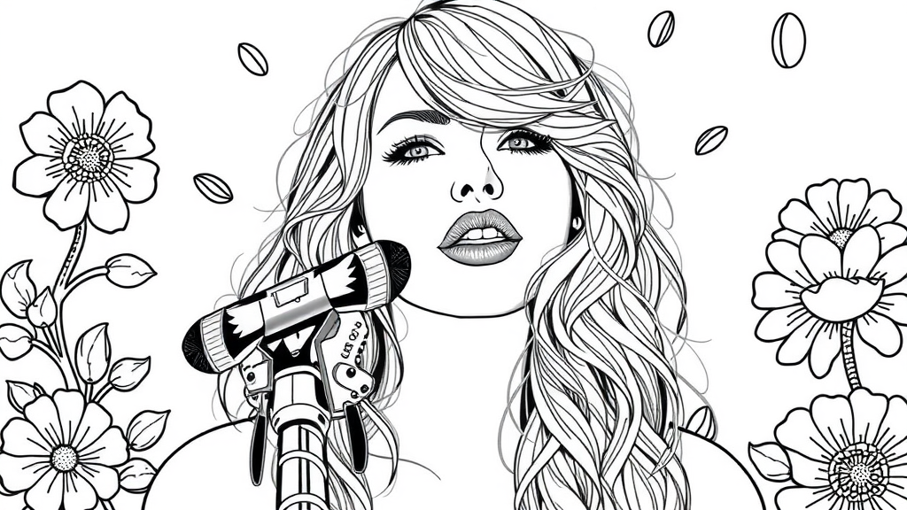 Taylor Swift Coloring Page